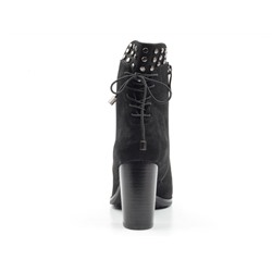 D19-1161 BLACK Ботильоны женские (натуральная замша, байка) размер 36