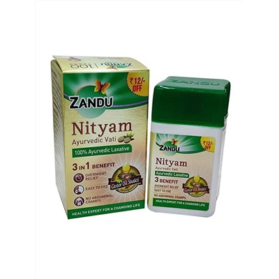 NITYAM Tablet, Zandu (НИТЬЯМ в таблетках, природное слабительное, Занду), 30 таб.