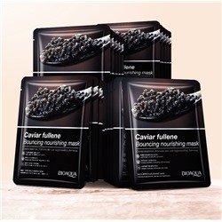Питательная тканевая маска с экстрактом черной икры BIOAQUA Caviar fullene Bouncing nourishing mask
