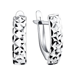 Серьги из серебра без вставки, Л-11839
