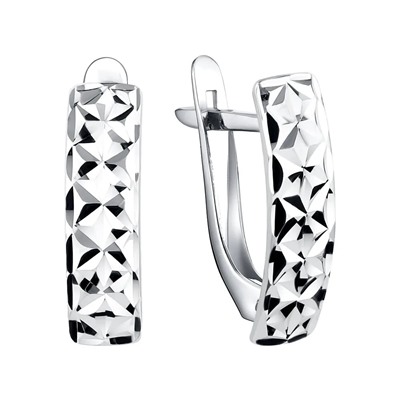 Серьги из серебра без вставки, Л-11839