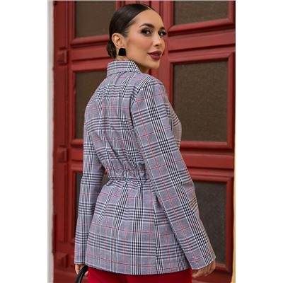 Пиджак Бренда (серый/клетка) Б14124-33М