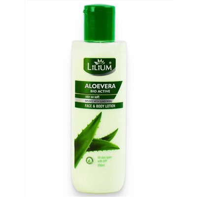 ALOE VERA Bio Active Face & Body Lotion, Lilium (АЛОЭ ВЕРА лосьон для лица и тела, Лилиум), 200 мл.