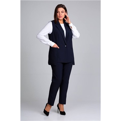 Liona Style 859 темно-синий, Брюки,  Блуза,  Жилет