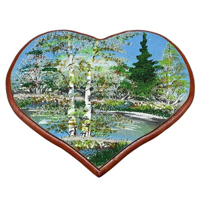 Картина из камня весна Сердце 27*22см, 345г