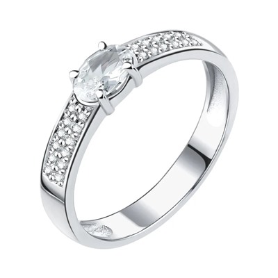 Кольцо из серебра куб.циркон., Л-11808