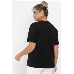 Футболка Аника (черная/коты) Б13494-20М