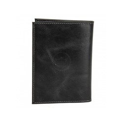 Обложка для авто+паспорт Premier-О-77 (4 внут карм)  натуральная кожа черный пулл-ап (30)  227491