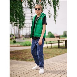 Жилет с планкой для мальчика зеленый