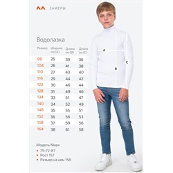 Детская базовая водолазка в рубчик Happyfox