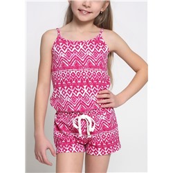 CLE комбин дев. 862253/57гн, т.малиновый/белый