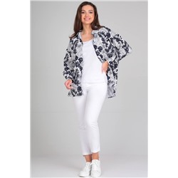 LeNata 21271 рисунок-на-белом, Брюки,  Блуза