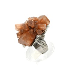 Кольцо арагонит 20*32мм., размер-18