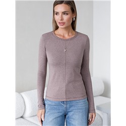 Лонгслив из премиального хлопка с эластаном