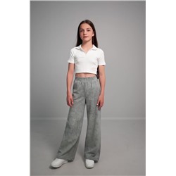 Брюки палаццо из футера для девочки Happyfox