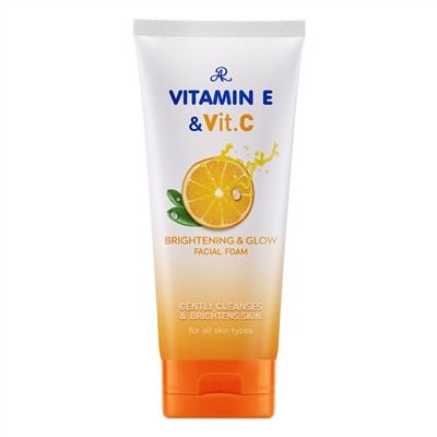 VITAMIN E & Vit.C Brightening & Glow Facial Foam, AR (Осветляющая пенка для умывания с витаминами E и C), 190 г.