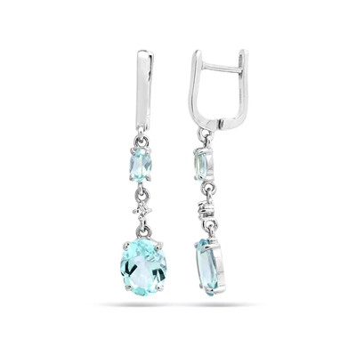 Серьги из серебра топаз, Либерти