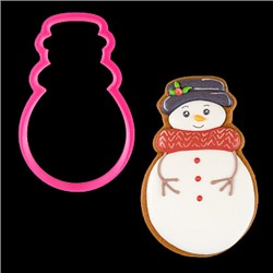 Вырубка для пряника "Снеговик" большой пластик, 12 см