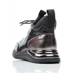 CXR118-2P BLACK/BRONZE Ботинки женские (натуральная кожа, байка) размер 37