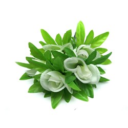 Букет Розочка искусственная 5гол. 37см белая  0135-33 (вып.по 2шт.)
