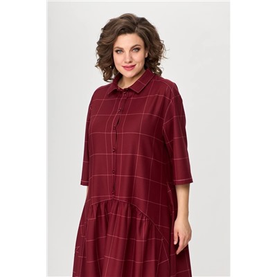 Avenue Fashion 0102-1 бордо+розовый, Платье