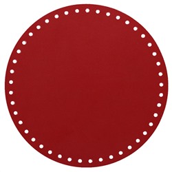 Кожа - Дно для сумки круглое 20 см. Red hot