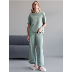 Футболка с принтом свободная эластичная из премиального хлопка