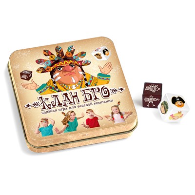 Игра настольная «Клан Бро» (жестяная коробочка)