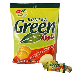 Конфеты-леденцы с зеленым чаем Яблоко Bontea, 150 г. Срок до 04.08.2024.Распродажа