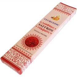 SAFFRON Masala Incense, Ayurvedic (ШАФРАН масала благовония, Аюрведик), уп. 15 палочек.