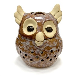 Аромалампа СОВА С УШКАМИ (керамика, разные цвета, 10 см.), 1 шт.