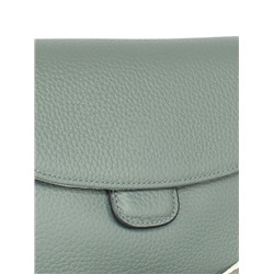 Сумка женская натуральная кожа GU 2023-Q 23,  1отд,  плечевой ремень,  серо-зеленый 257299