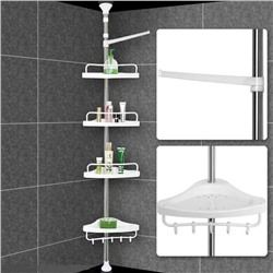 Полка для ванной комнаты угловая телескопическая 4-х ярусная Toilet Rack     арт. 9116587