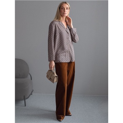 Блузка из вискозы с принтом