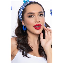 Повязка хлопковая (блю/горох) ПР12