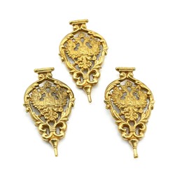 Герб в ажуре из бронзы 67*40*4мм