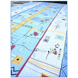 Простыня Ивановская бязь Стамбул вид 4 голубой