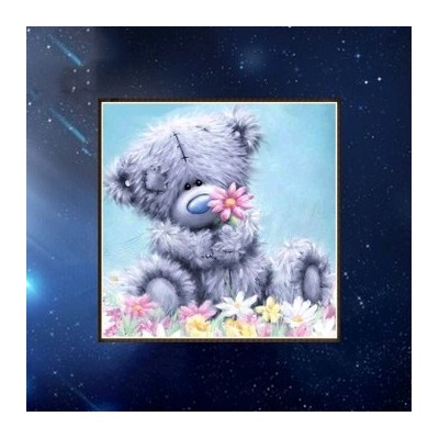 Стразовая картина «Мишка» 30*30 см
