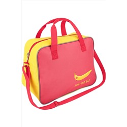 Сумка для спорта, JUST DO EAT, розовый/желтый (МО-0735) 38x29x20 см НАТАЛИ #1033027