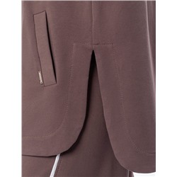 Парка с золотистой фурнитурой из тонкого эластичного футера