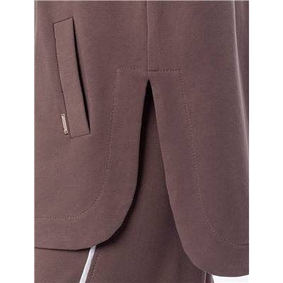 Парка с золотистой фурнитурой из тонкого эластичного футера