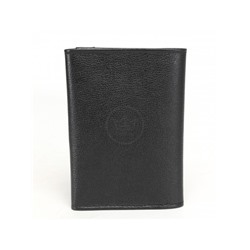 Обложка для паспорта Croco-П-402 (5 карм)  натуральная кожа черный орфей (150)  235508