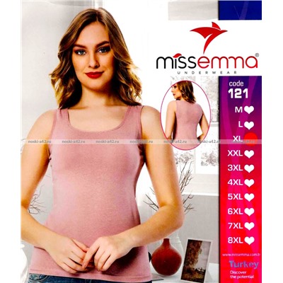 Майки женские Miss Emma Турция однотонные арт. 121 ПУДРОВЫЙ