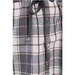 Рубашка хлопковая Джанет (серо-коричневая) Б14276-4М