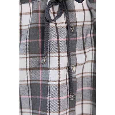 Рубашка хлопковая Джанет (серо-коричневая) Б14276-4М