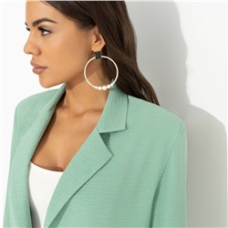 Брючный костюм из лёгкой ткани, Стиль по-французски (green, 2 в 1)