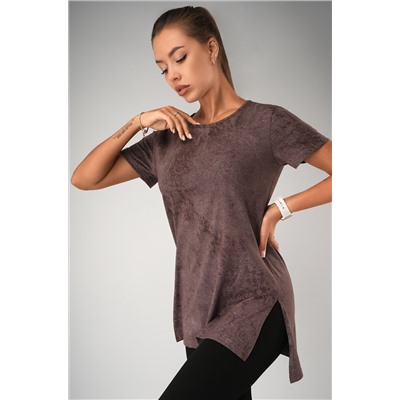 Женская удлиненная футболка с разрезами Happyfox