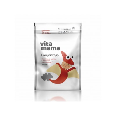 Immunotops, хрустящие шарики с инулином (вишня) - Vitamama