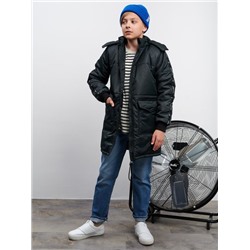 Полупальто мембрана для мальчика черный