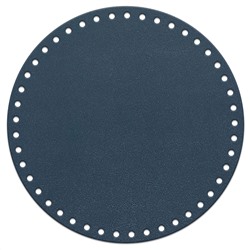 Кожа - Дно для сумки круглое 20 см. Navy blue